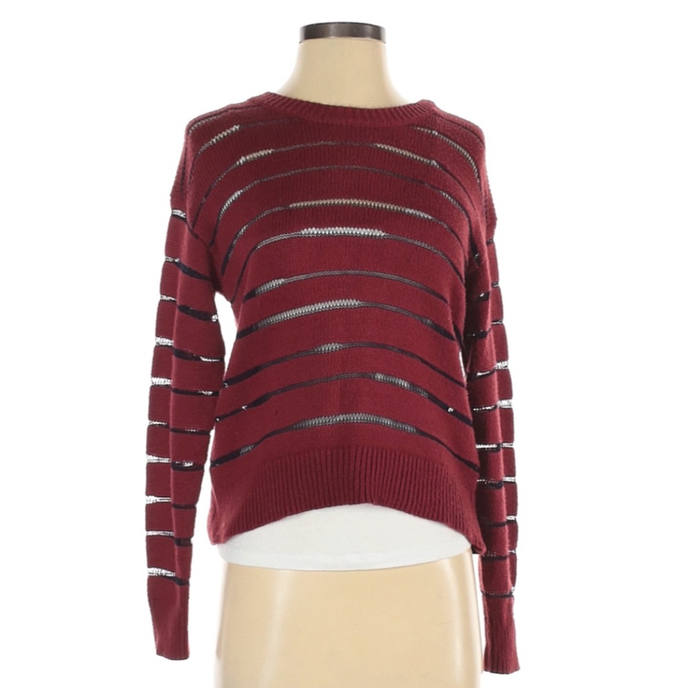 Rag & Bone Penn Sheer Stripe Crop Sweater